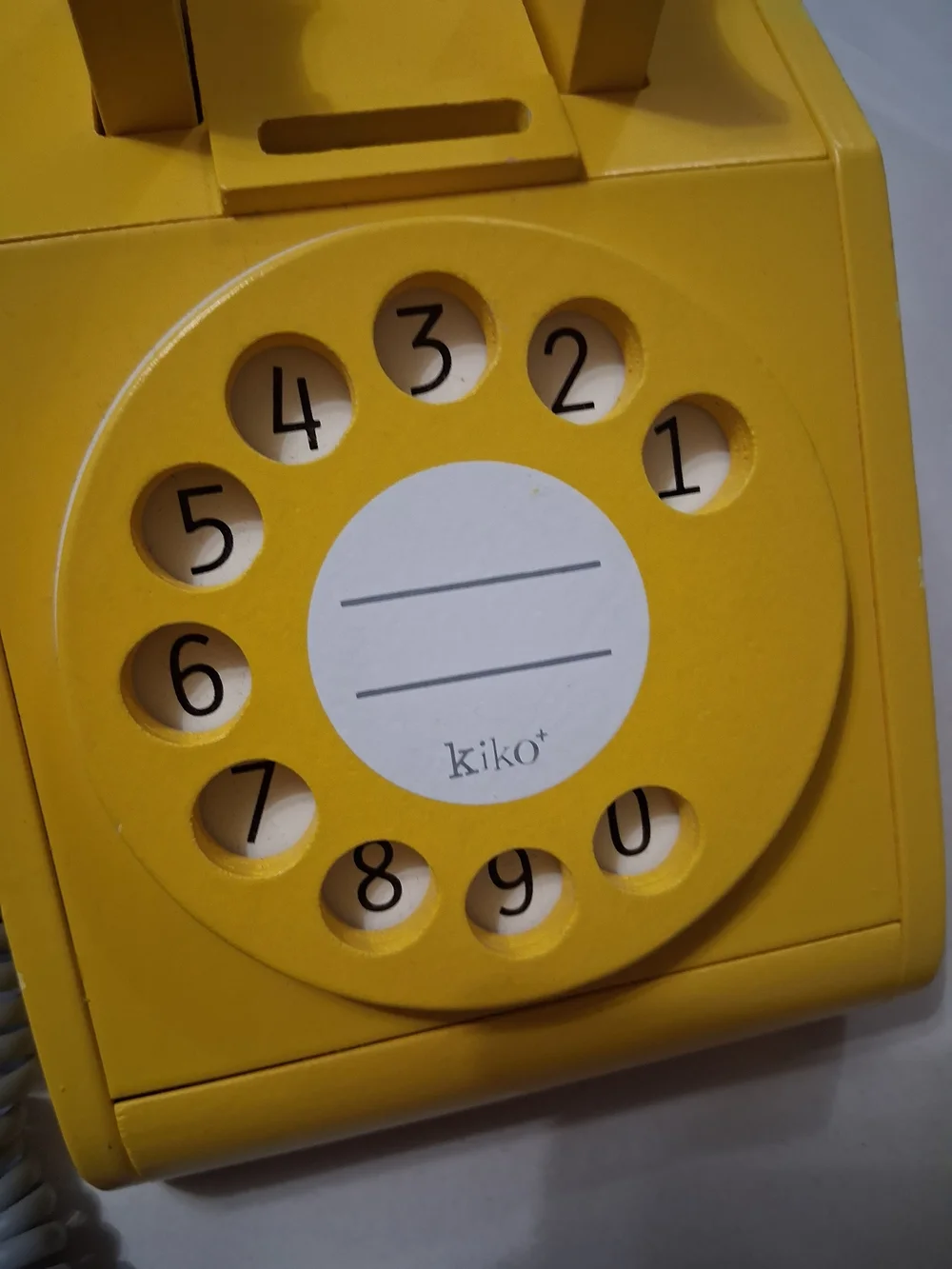 kiko Yellow Retro Rotary-Style Pretend Play Phone